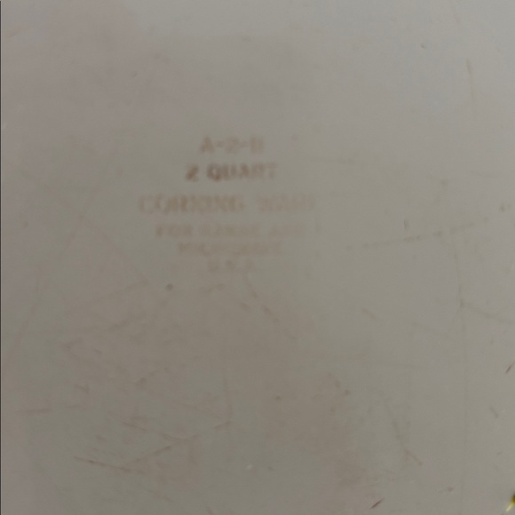 White Glass Baking Dish with Blue Floral Design - Picture 3 of 4